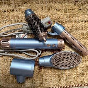 Conair InfinitiPRO DigitalAIRE Styling Brush Set in Metallic Blue and Rose Gold